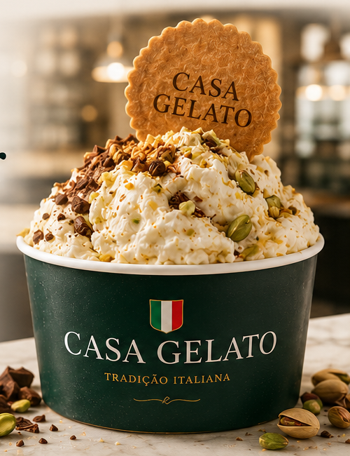 Seleção de gelatos Casa Gelato para operações profissionais