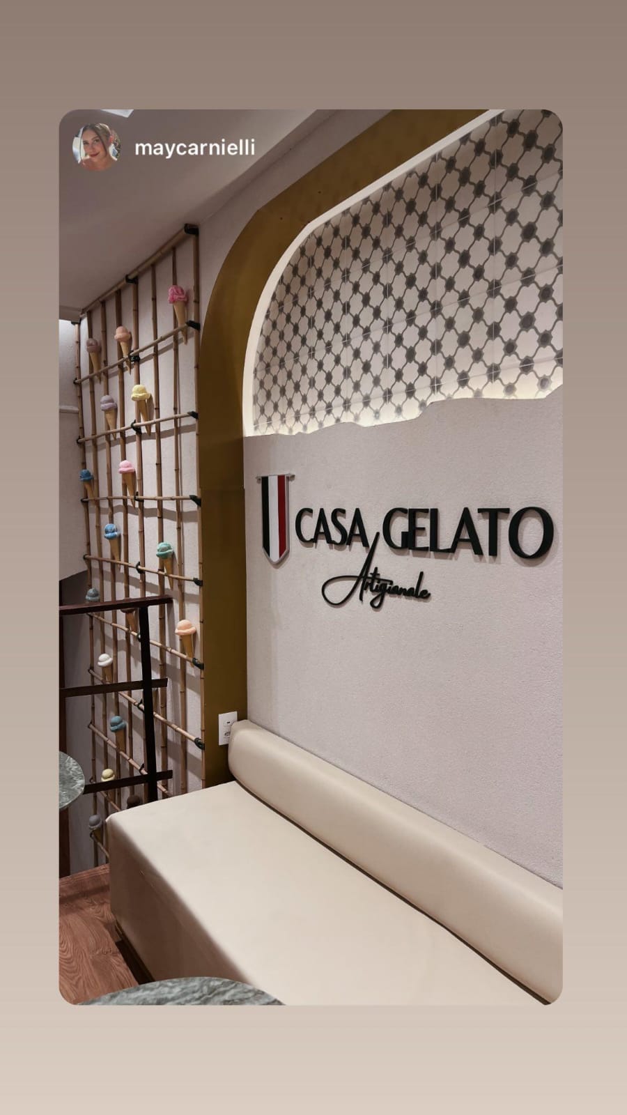 Identidade Casa Gelato instalada na operação real